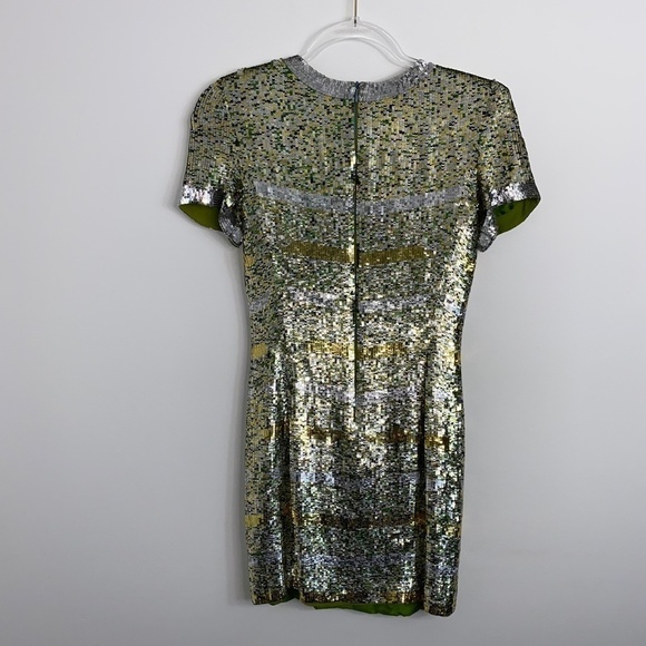 Vintage Neil Bieff Citrus Sequin Mini Dress Size 4 - Picture 2 of 10